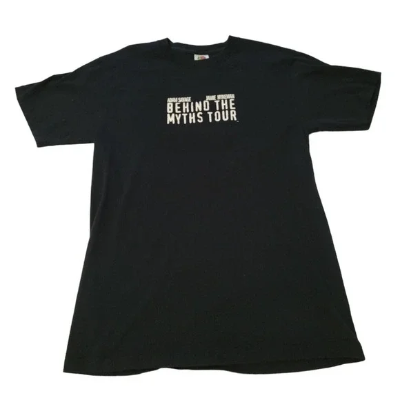 Fruit of the Loom Shirts Mythbusters Tshirt Medium Black Behind The Myths Tour Y2k Poshmark